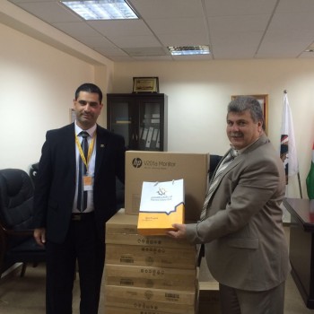 Donating Computers for the benefit of the Quds Open University in Bethlehem 