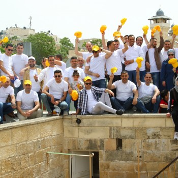 A volunteer day in Hebron